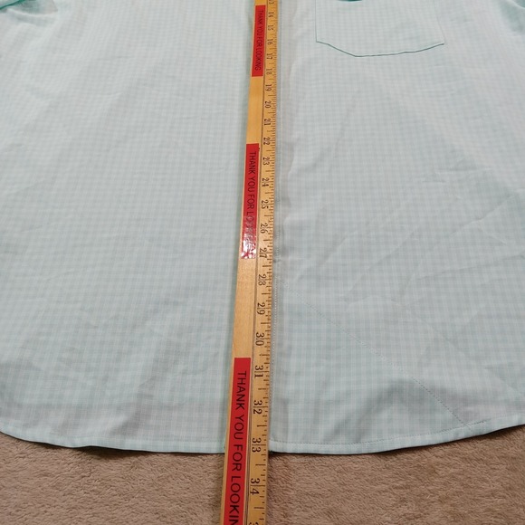 Huk Short Sleeve Lightweight Stretch Button Up Shirt Men's 2XL Aqua - Picture 4 of 5